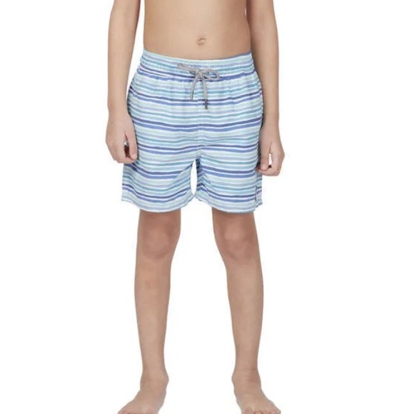 TOM & TEDDY Stripe Swim Trunk, Ocean size 1/2 - Picture 6 of 6